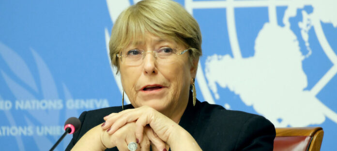 VN-nuus/Daniel Johnson VN-hoëkommissaris vir menseregte Michelle Bachelet. (lêer)
