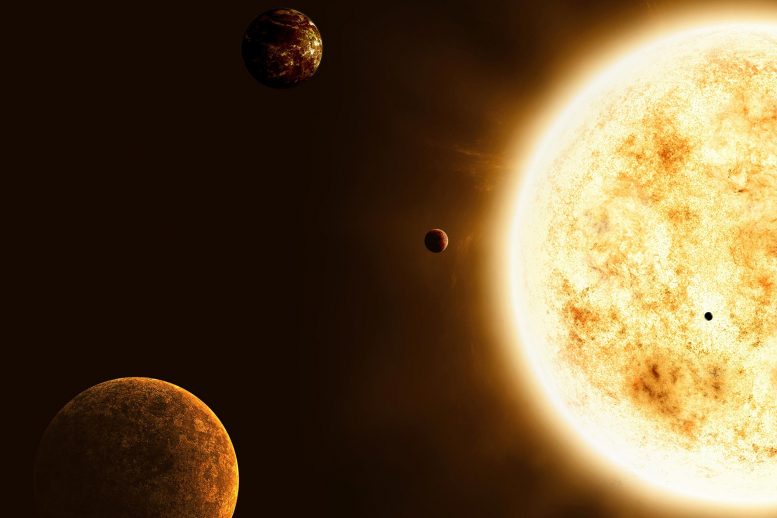 Солнцеобразная звезда с планетами