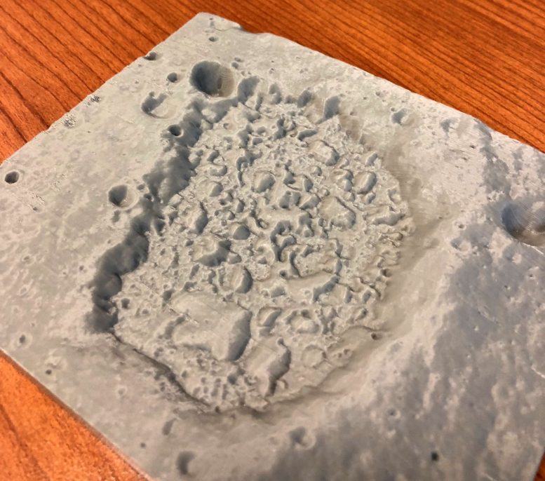 Relief volcanique d'Ina D sur la Lune