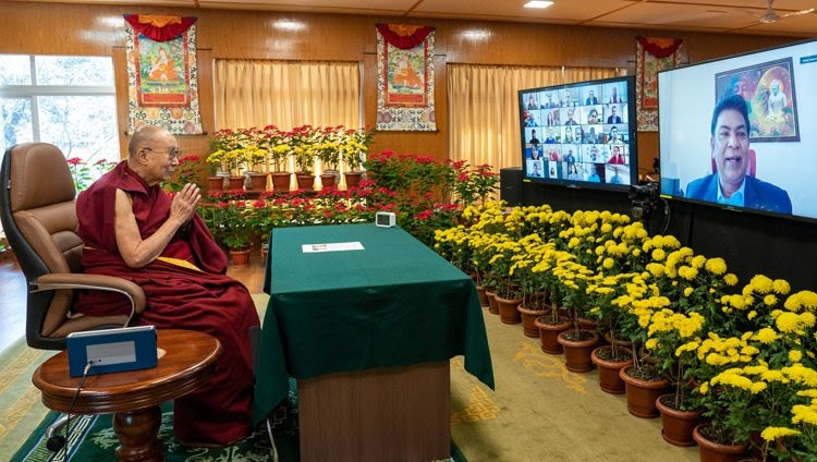 2021 11 17 Dharamsala N07 SA92958 His Holiness the Dalai Lama Speaks on Love and Compassion in the Context of Disaster Management