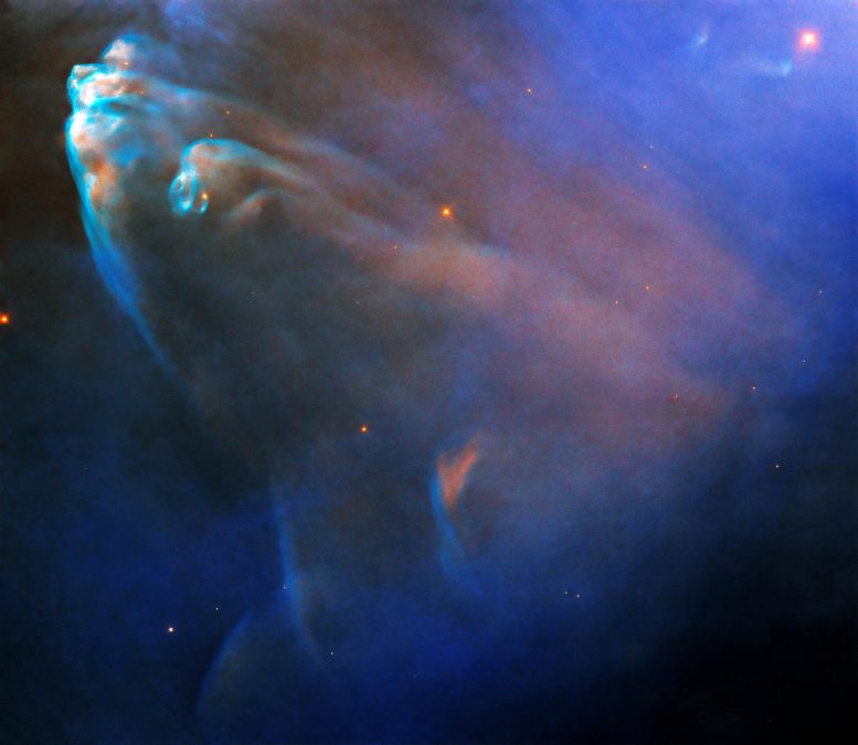 Stoßwelle kollidierender Gase im Running Man Nebula