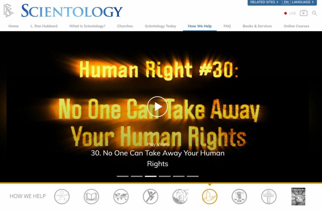 Scientology и права человека Scientologists будет отмечать годовщину Всеобщей декларации прав человека ООН