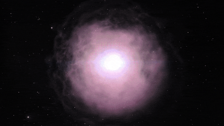 Анимация нейтронной звезды