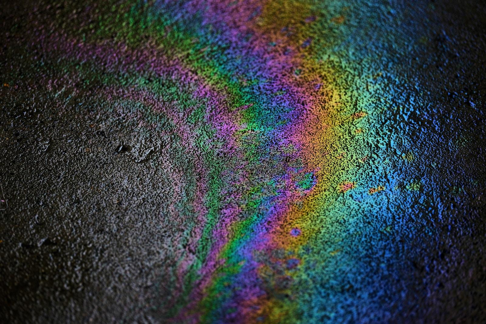 iridescent concrete floor