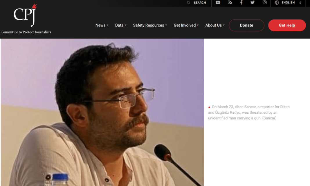cpj.org - Politieke verslaggewer Altan Sancar