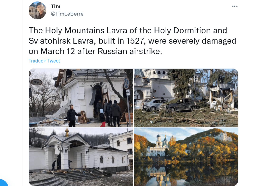 دمرت أماكن العبادة أوكرانيا