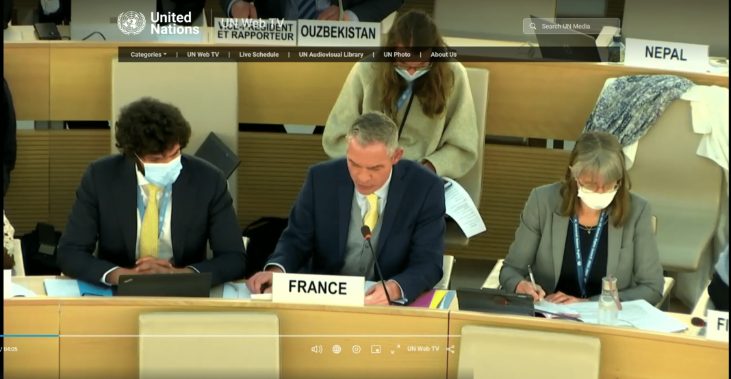 France presents project A/HRC/49/L.2 on Freedom of Religion or Belief, on behalf of the EU, and gets adopted by the HRC