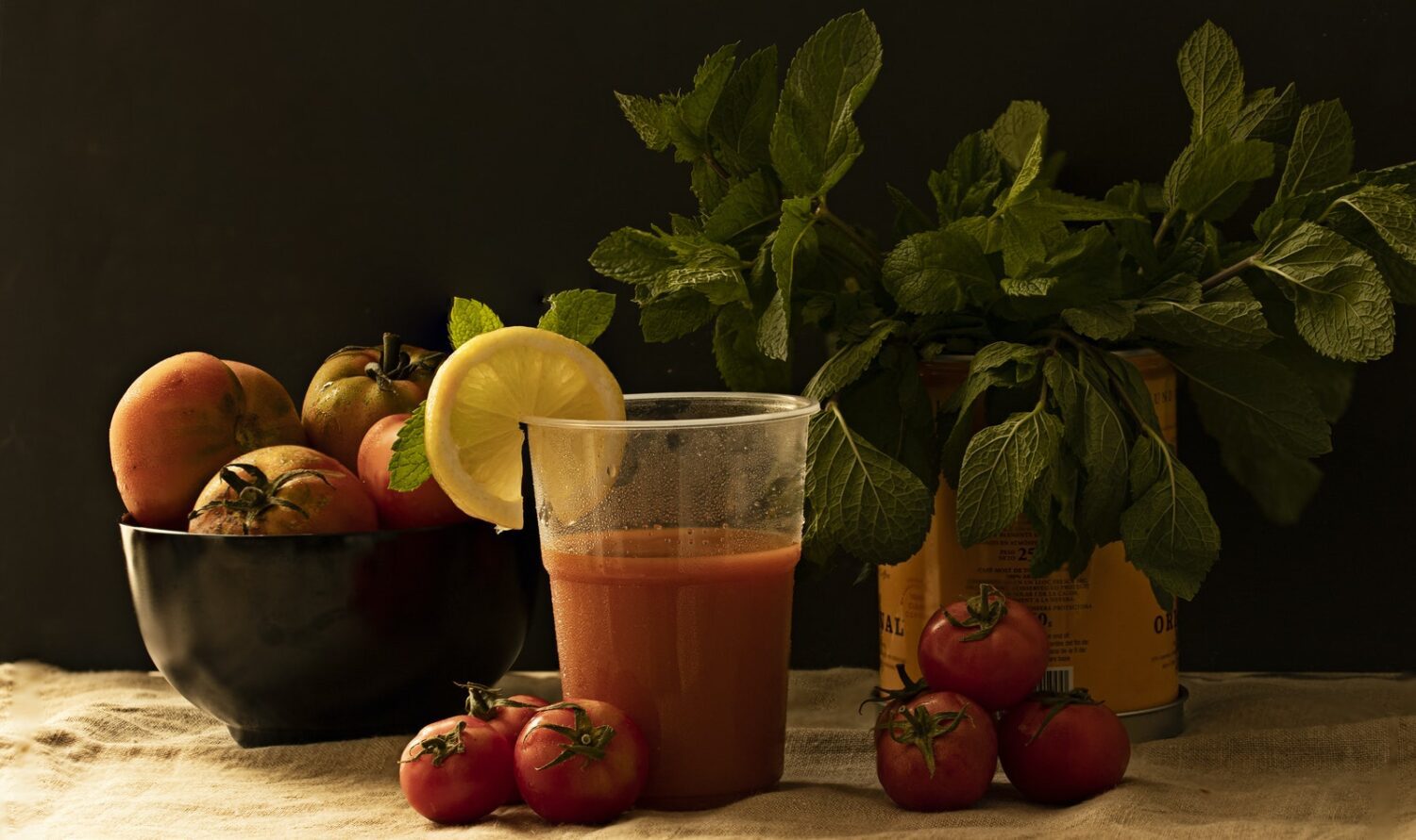 Gazpacho in a Clear Glass