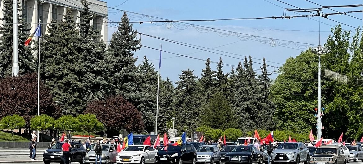 Victory Day in Chisinau, Moldova