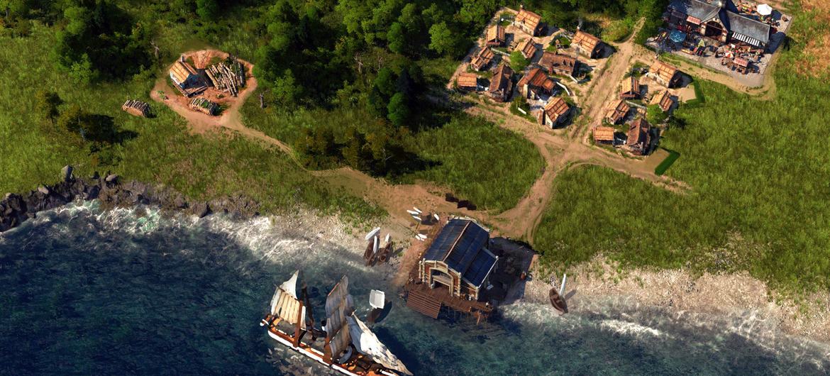 Settlement in the PC game Anno 1800 supporting the Play4Forest UN campaign.