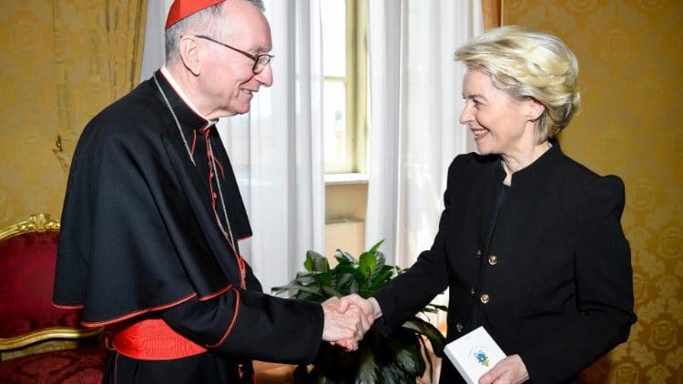 Ms. Von der Leyen met afterwards with Cardinal Parolin