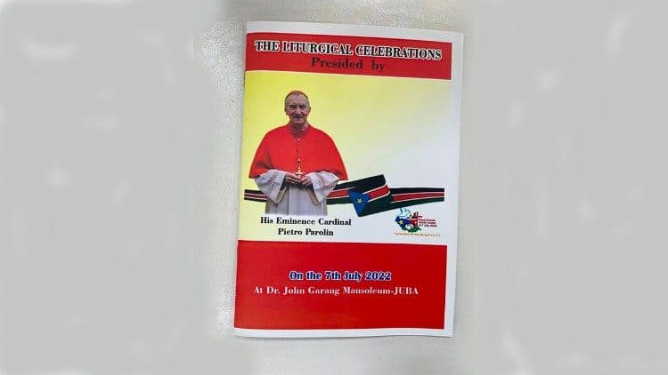 Booklet distributed during Cardinal Parolin's celebration