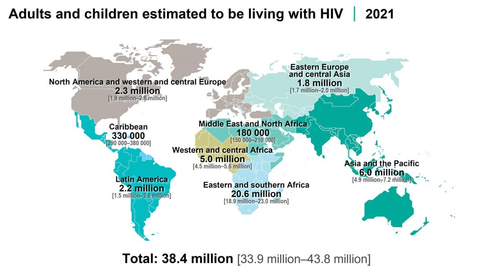 Дорослі та діти, які живуть з ВІЛ.