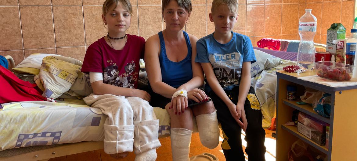 A mother and her eleven-year-old twins were one of the many caught up in the tragedy at Kramatorsk railway station in Ukraine when a missile hit and injured hundreds who were fleeing conflict.