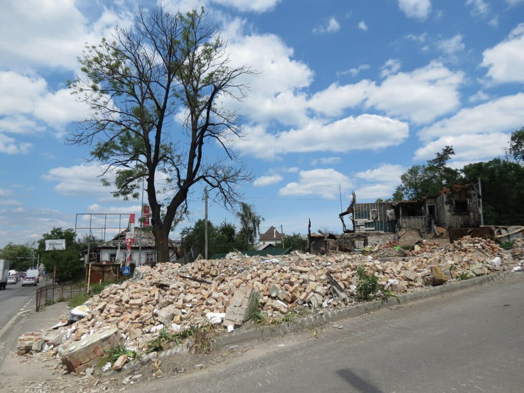 ruins of the st. Andrew Church in the village of Horenka (Kyiv oblast)