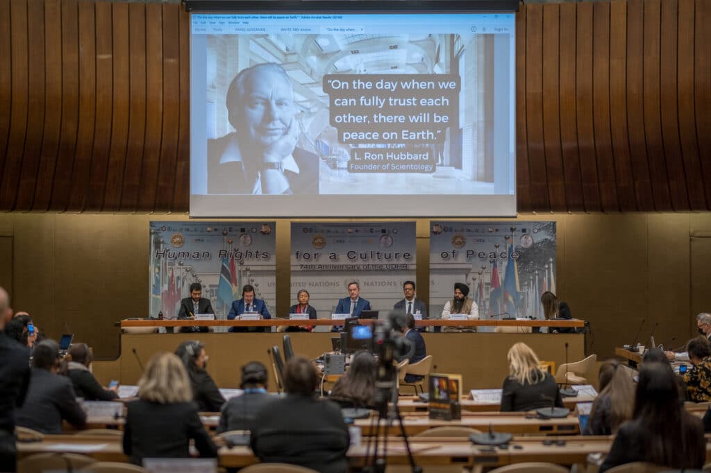 05 scientology 12361527 peace and trust quote 2000x1333 1 Buddhism, Christianity, Hinduism, Islam, Scientology and Sikhism have joined the United Nations to protect Human Rights
