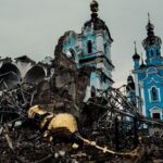 倒壊したドーム ウクライナ