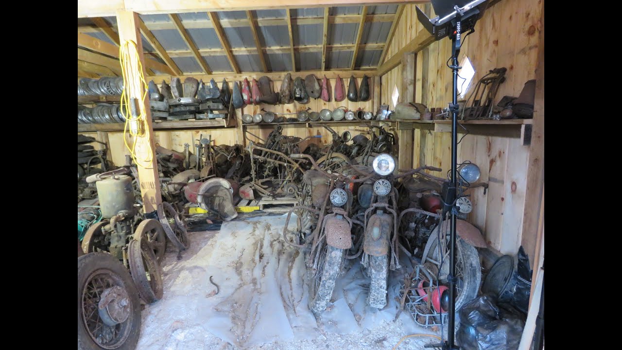 An amazing hoard of vintage Harley-Davidson and Indian motorcycles and parts will be auctioned Aug. 14th in Rutland, Vt.