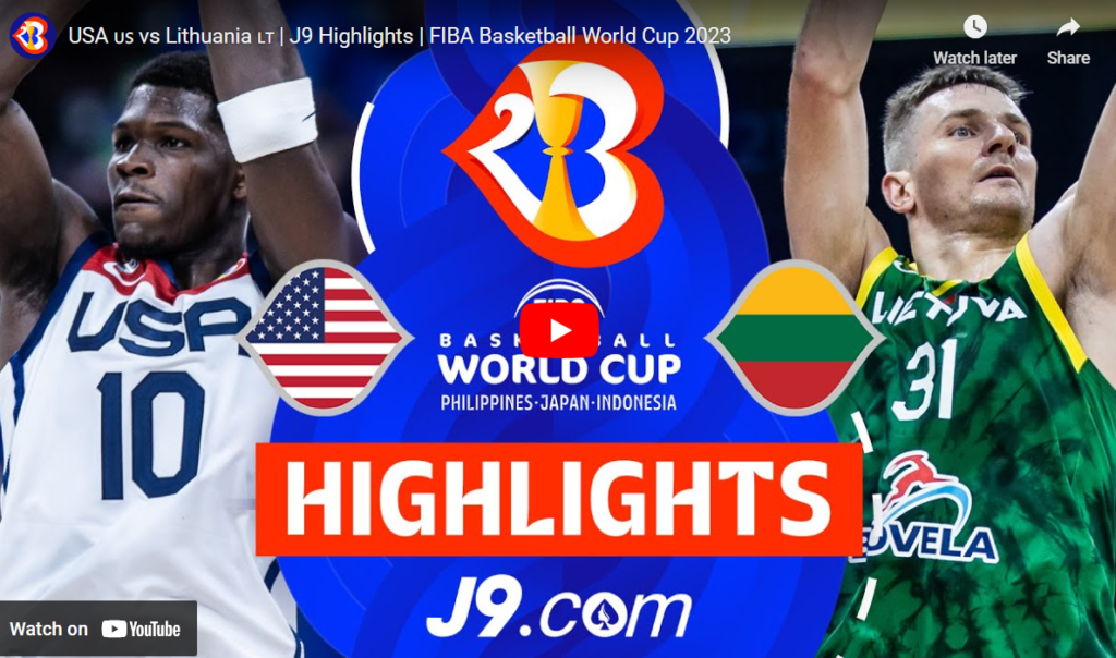 Lithuania USA basketball game highlights