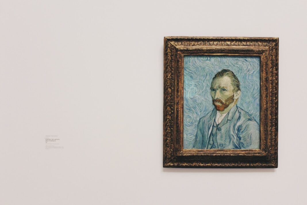 Vincent Van Gogh önarckép festmény falra