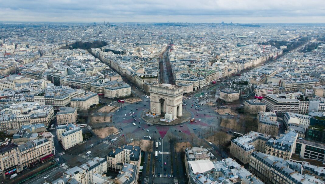 Letecký pohled na fotografie města