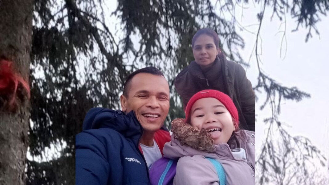Gambar keluarga Hadee Laepankaeo di Polandia