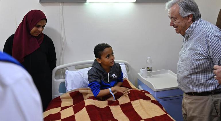 'Wy moatte drukke foar bliuwende frede yn Gaza', beklammet UN-haad as bedriging fan honger tichterby komt