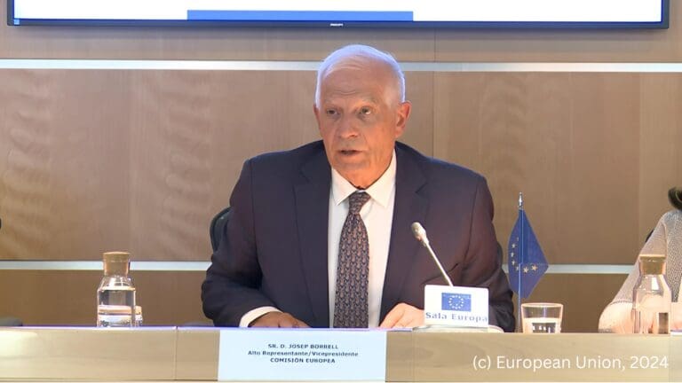Israel/Gaza, Vice-president Josep Borrell talks to the press on “Implementing the Two-State Solution”