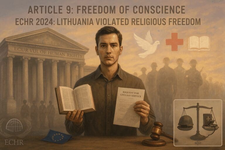 Lithuania loses another Jehovah’s Witness case of conscientious objection in Strasbourg