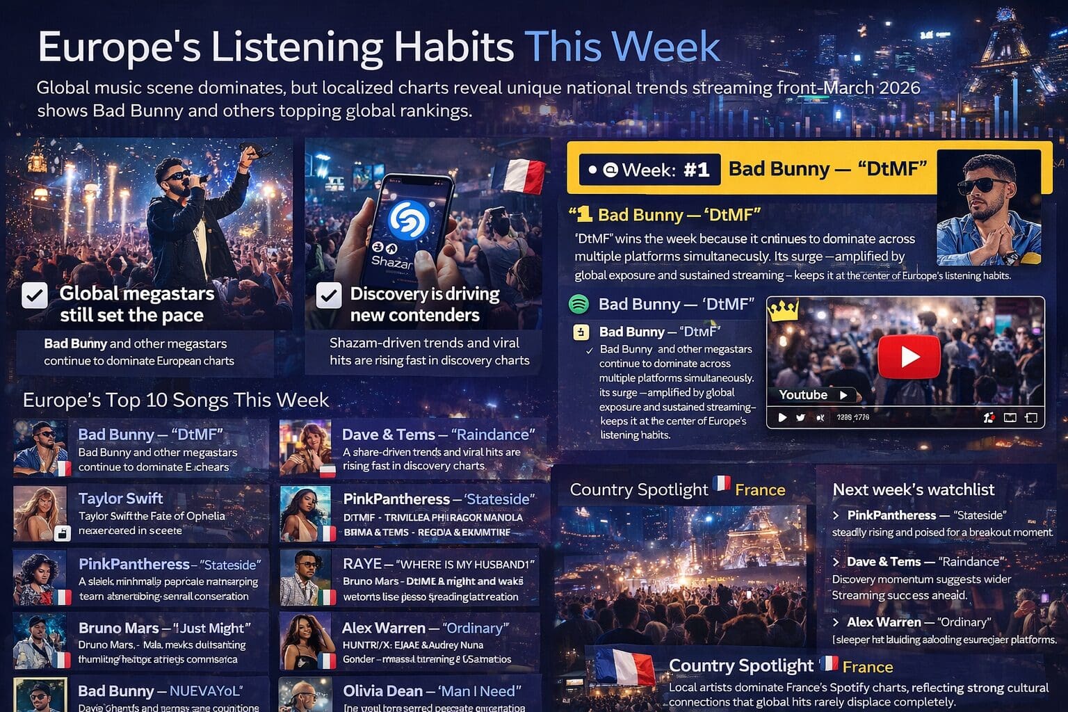 Europe’s Weekly Soundtrack: Global Giants Hold Firm as Local Scenes Push Back